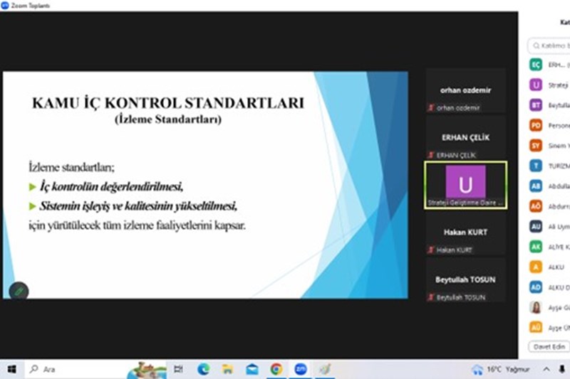 "İç Kontrol Sistemi ve Risk Yönetimi" Eğitimi